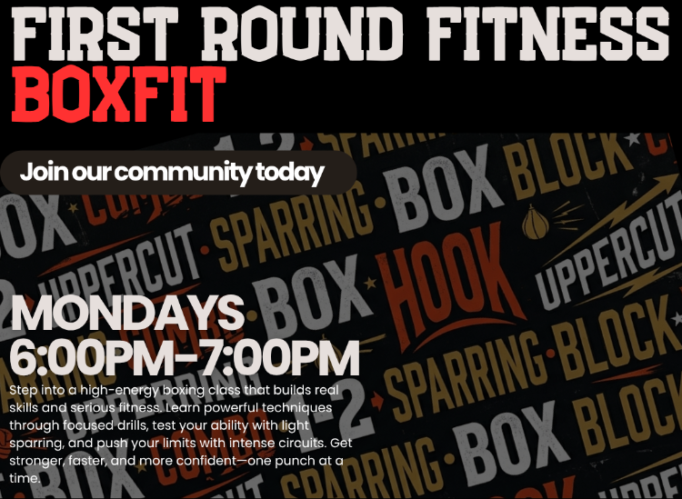 Boxfit class at next level fitness banner