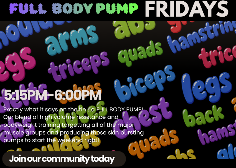 Full body pump class banner