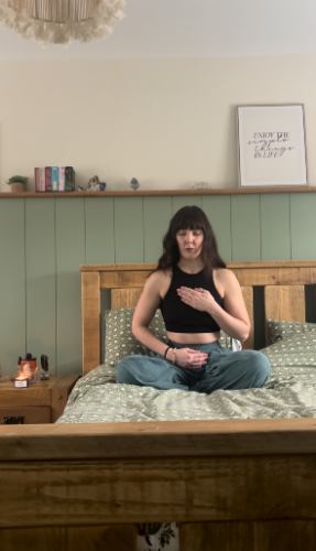 Jade doing reiki